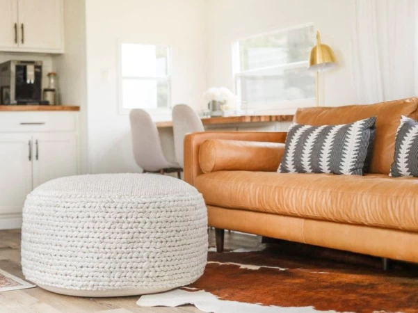 How to use morocco leather poufs in 5 different ways?